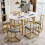 Six-seater dining table set: dining table ,chairs 1