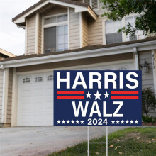 2024 Harris Waltz Yard Sign Eleição para A Democracia Kamala Harris Tim Walz para Presidente Placa Placa de Gramado Ao Ar Livre