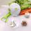 Food Chopper,Super Easy Pulling Hand Held Vegetable Fruit Mixer/Blender (Green) 5
