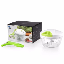 Food Chopper,Super Easy Pulling Hand Held Vegetable Fruit Mixer/Blender (Green)