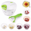 Food Chopper,Super Easy Pulling Hand Held Vegetable Fruit Mixer/Blender (Green) 8