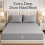 (Grey, Double) Fitted Bed Sheet Luxury Extra Deep 25cm Single Double King Super King Sizes 1
