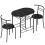 Three-Piece Compact Dining Set - Black 3
