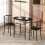 Three-Piece Compact Dining Set - Black 7
