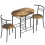 Three-Piece Compact Dining Set - Rustic Brown 3