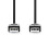 USB kabel | USB 2.0 | USB-A samec | USB-A samec | 480 Mbps | Niklovaný | 2,00 m | Kulatý | PVC | Černá | Označení 1