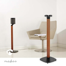 Držák reproduktoru | Kompatibilní s: Sonos One SL / Sonos One / Sonos PLAY:1 | Stojan | 10 kg | Opraveno | Kov / Dřevo | Hnědá / Černá