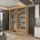 MN Furniture Double Sliding Mirror Wardrobe Shelves Votan 150cm 2