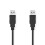 USB kabel | USB 2.0 | USB-A samec | USB-A samec | 480 Mbps | Niklovaný | 2,00 m | Kulatý | PVC | Černá | Označení 2