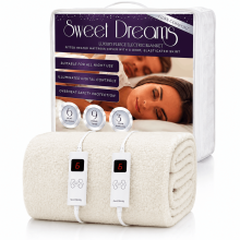 (Deluxe Comfort, Double) Sweet Dreams Fitted Electric Blanket All Sizes