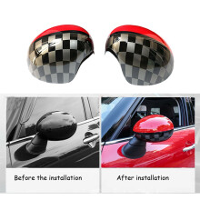 4 Pcs Car Door Side Mirror Cover Caps for Cooper Hardtop F54 F55 F56 F57 F60 Series JCW Style