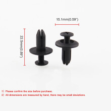 120 X 6mm Car Plastic Rivets Hole Dia Fastener Bumper Push Pin Clips & 120 X 8mm Car Hole Plastic Rivets Fastener Bumper