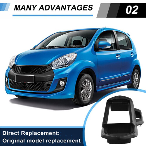 9 Inch Car Frame Fascia Adapter Decoder Android Radio Dash Fitting Panel Kit for  Passo  Myvi 2016 2