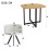 Dining Table and Chairs set 4, Square Wooden 2