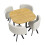 Dining Table and Chairs set 4, Square Wooden 4
