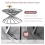 AINPECCA (Silver Coffee Table) Luxury Bedside Table Home 4