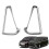 Car Protective Frame for  Noah/Voxy 80 Series Modified Rear Fog Lamp Decorative Bright Frame Silver 2