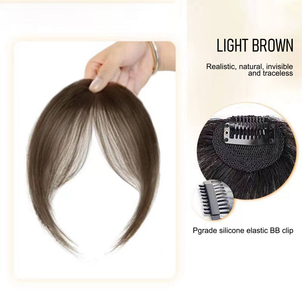 Creation-3C (Light Brown) Women\'S Soft Breathable Natural Hair Bangs - Odorless