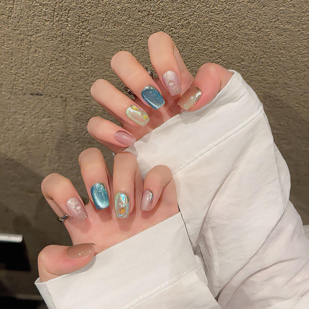Phui-Pet-Supplies (Xs) Stage Glam Press-On Cat Eye Nails