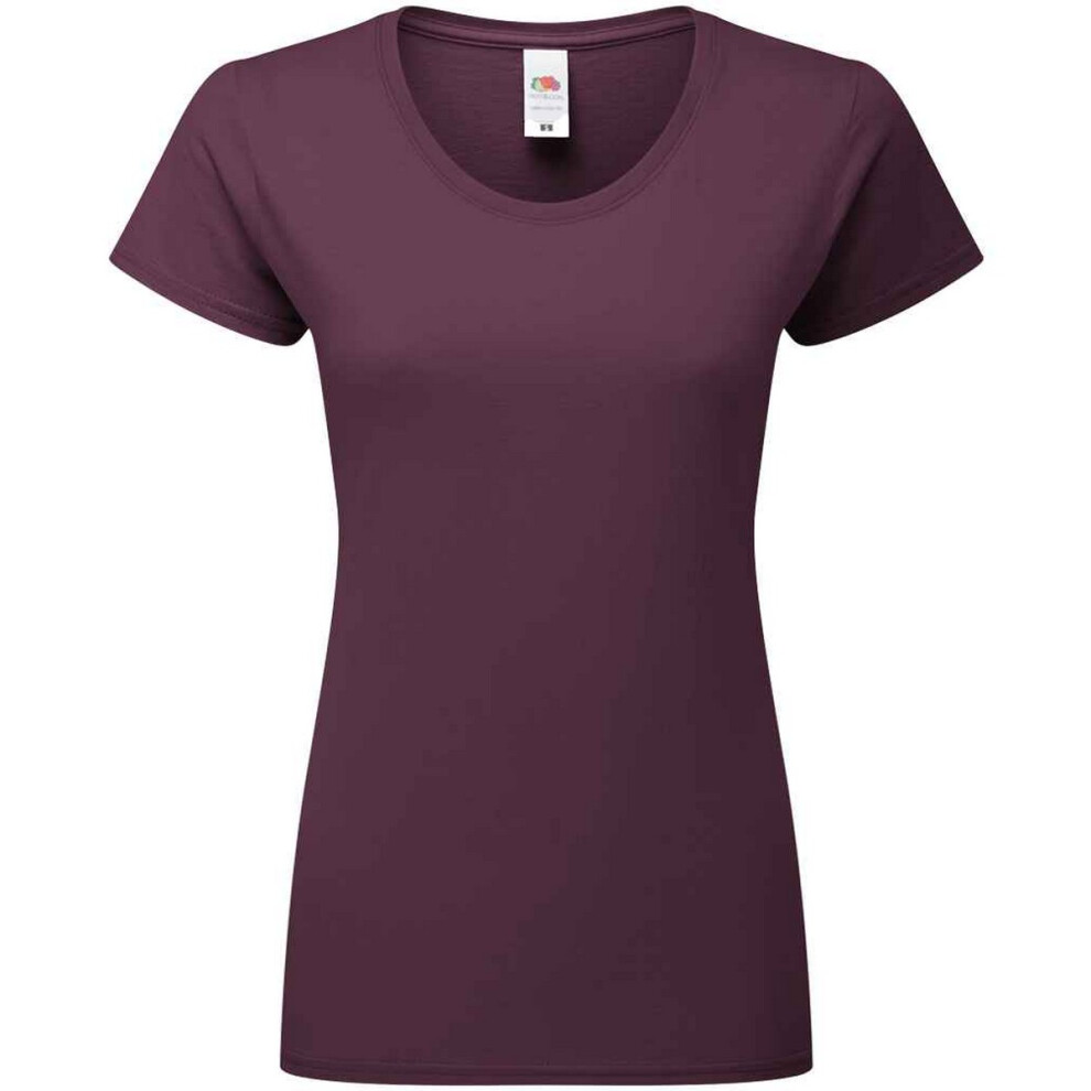 Fruit Of The Loom (M, Dark Plum) Womens/Ladies Fit Ringspun Premium Tshirt