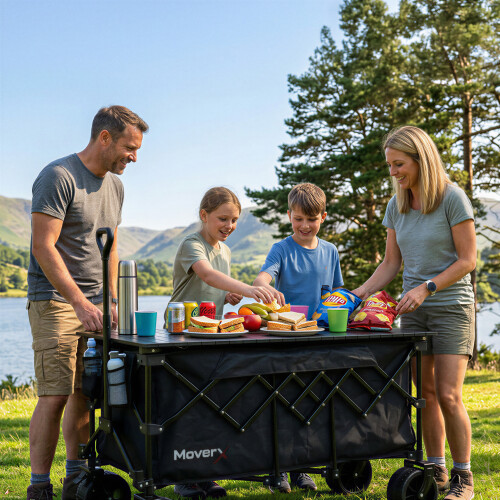 MoverX 300L/180kg Camping Tabletop Trolley - Black 1