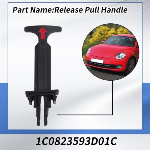 1C0823593D Car Hood Pull Handle  Release for  Beetle 1998-2010 1C0823593D01C 1