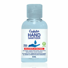 Aquarius Cusheen Hand Sanitizer Gel 75% Alcohol Antibacterial Pocket Size - 60ml