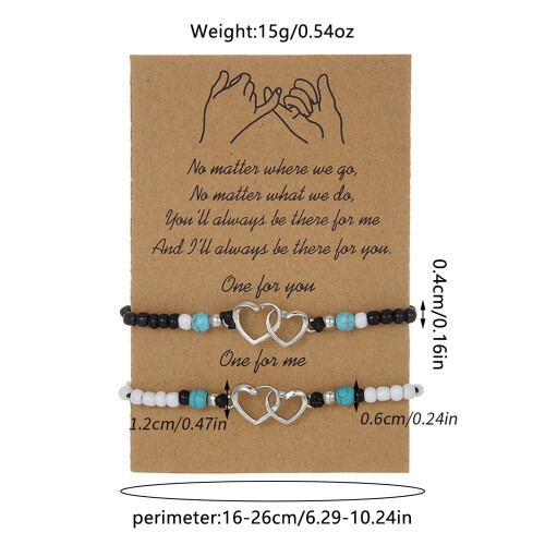 Couple Heart Bracelets - Anniversary Gift