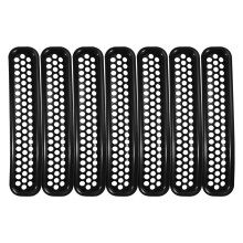 Honeycomb Mesh Front Grill Inserts Kit för 1997-2006 TJ & Unlimited - (7PCS)