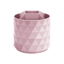 Porta-Caneta Giratório 360, 5 Cintas, Caixa de Armazenamento de Lápis Fofa, Pincel de Maquiagem, Material de Escritório e Escola, Rosa