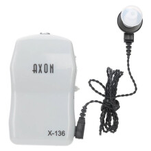 AXON Aparelho Auditivo de Bolso X-136 com Fio, Amplificador de Som, Receptor Amplificador, Tom Ajustável, Aparelho para Surdez, Ferramenta para