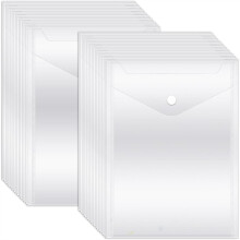 80 Pack Reusable Stamp and Die Storage Pockets 7" X 9.4 Clear Plastic Envelopes Waterproof for Scrapbooking Paper Card