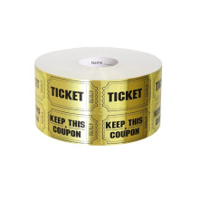 1000 Biglietti Della Lotteria Gold Double Roll Biglietto In Lamina D'Oro Metallizzato per Eventi Carnevali Premi di Ingresso Classe