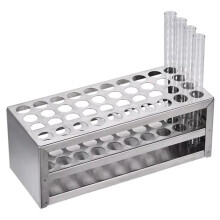 Suporte para Tubos de Ensaio em Aço Inoxidável, com 32 Furos para Tubos de 0,89 Polegadas, Resistente A Ácidos e Álcalis, Ideal para Uso em