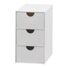 Organizador de Mesa com 3 Gavetas, Multifuncional, À Prova de Poeira, Empilhável, Organizador de Materiais de Escritório