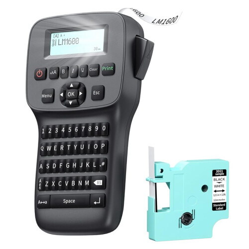 Industrial Label Maker Machine, Handheld Label Maker  Wire Cable Labeling Machine for Home Office Warehouse
