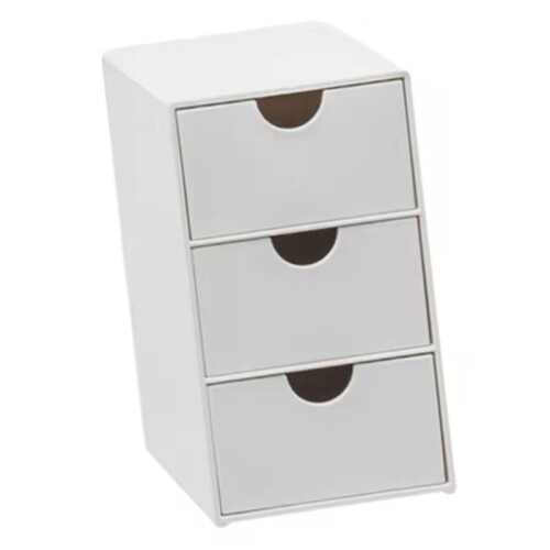 Desk Organizer with 3 Drawers Multifunctional Dustproof Stackable Office Supplies Organiser 1