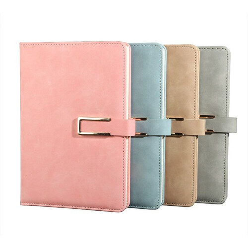 Retro A5 Leatherbound Notebook Soft Leather U-Shaped Magnetic Buckle Business Office Notebook Diary Notebook Light 1