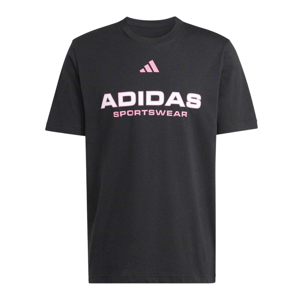 Adidas (S, Black) Mens House Of Tiro Linear Regular T-Shirt