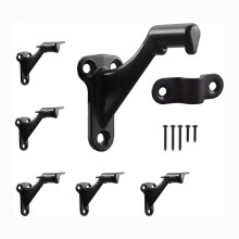 Conjunto de 6 Suportes para Corrimão de , Ferragens de Suporte Reforçadas para Escadas com Parafusos, Suporte para Corrimão de