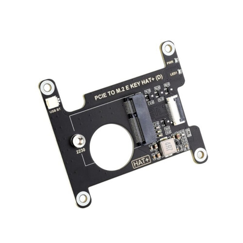 For Raspberry Pi 5 PCIE to M.2 E KEY HAT+ PCIe Adapter Card for A/E KEY E KEY Wireless Network Card