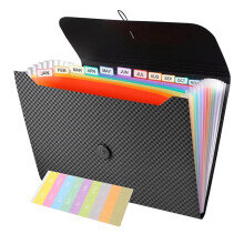 Aktenordner, 13 Fächer, Erweiterbar, Akkordeon-Format, Ideal für Zuhause, Büro, Reisen und Klassenzimmer
