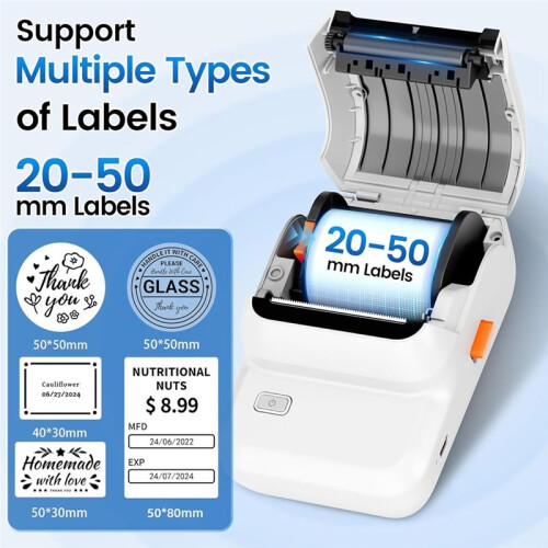 Label Maker, Label Maker Compatible with Mobile Phones and Computers,Inkless Portable Label Maker for Address B 2