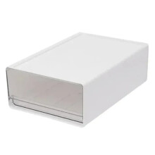 Scatola Portaoggetti Trasparente da Scrivania con Cassetto, Portadocumenti da Ufficio, Portaoggetti, Cancelleria, Impilabile, da Scrivania