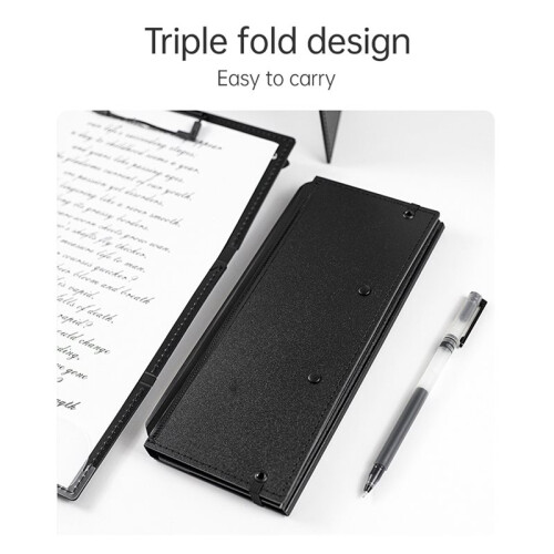 Clipboard Foldable Handheld Folders Portable Writing Board 3 Layers Secure Paper Grip for Ducuments for Doctors Students 1