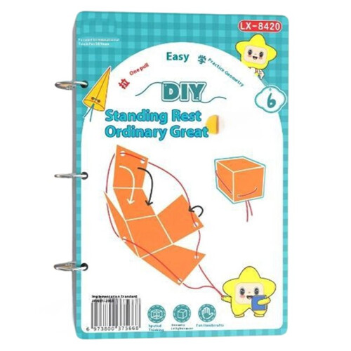 3D Geometry Quiet Book for Kids, Montessori Style DIY Math Learning, Comprehensive Spatial Thinking Training