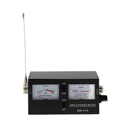 SW-114 SWR/RF/Field Strength Test Power Meter for Relative Power 3 Function Analog with Field Strength Antenna
