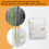 4 Pack  Transparent 3 Ring Binder Covers with Grid Inner Page and 12 Pcs Binder Pockets(3 Pcs/Set) 5