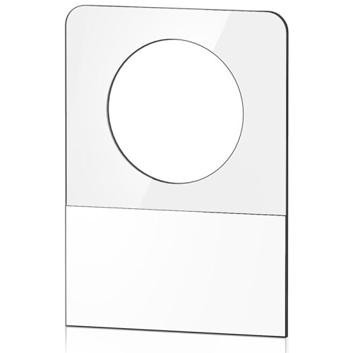 Linguette da Appendere, 400 Pezzi Etichette Adesive Trasparenti con Foro Rotondo Linguette da Appendere In Plastica Autoadesive per Espositori da