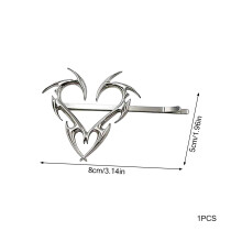 (1PCS) Metal Heart Hair Clips for Thick Hair